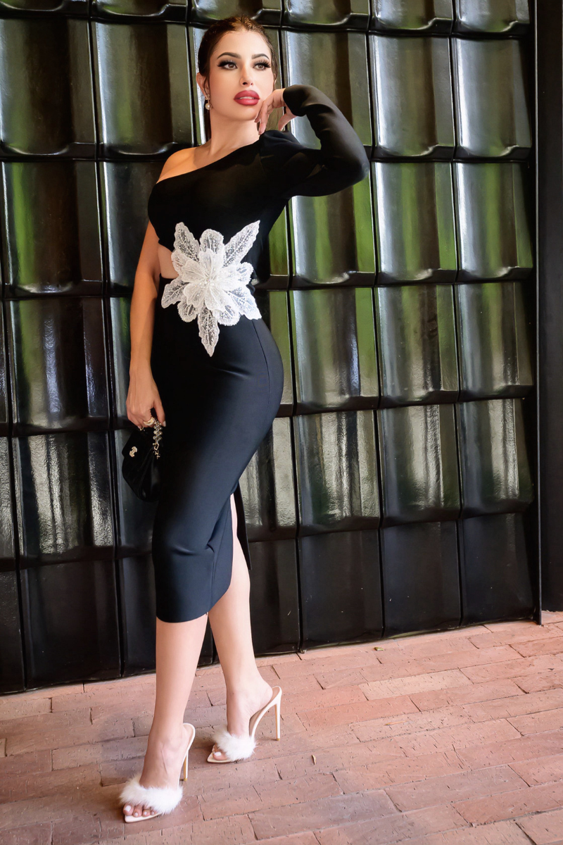 Black and white flower dress Black and white flower dress