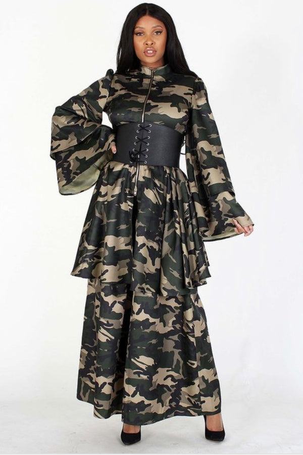 Camouflage two piece set