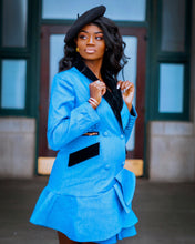 Load image into Gallery viewer, Blue Athena Blazer Dress