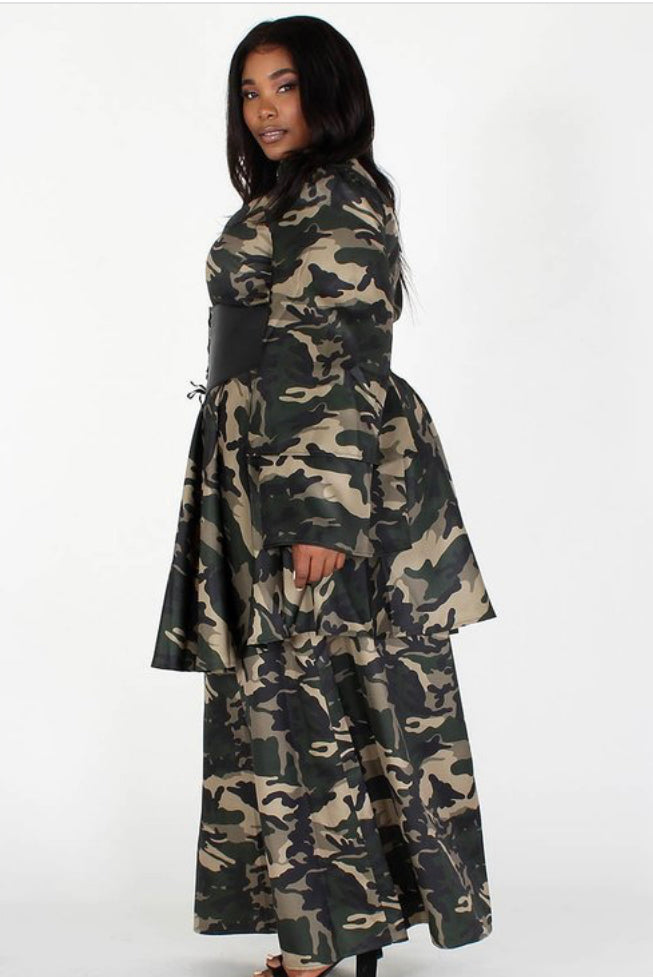 Camouflage Plus Size two piece set – Asuso Couture